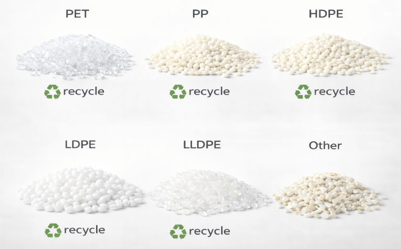 Recycled resin and biodegradable resin